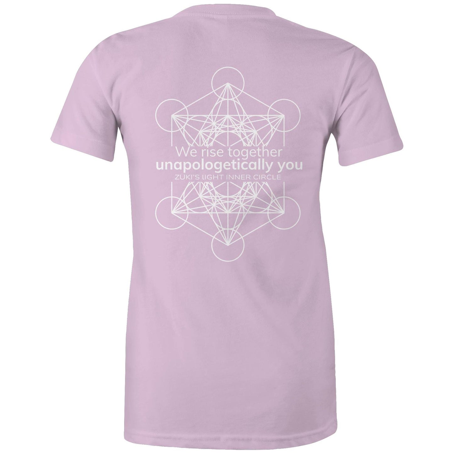 We rise together- Unapologetically you Metatrons Cube- Zuki's Light Inner Circle AS Colour - Women's Maple Tee