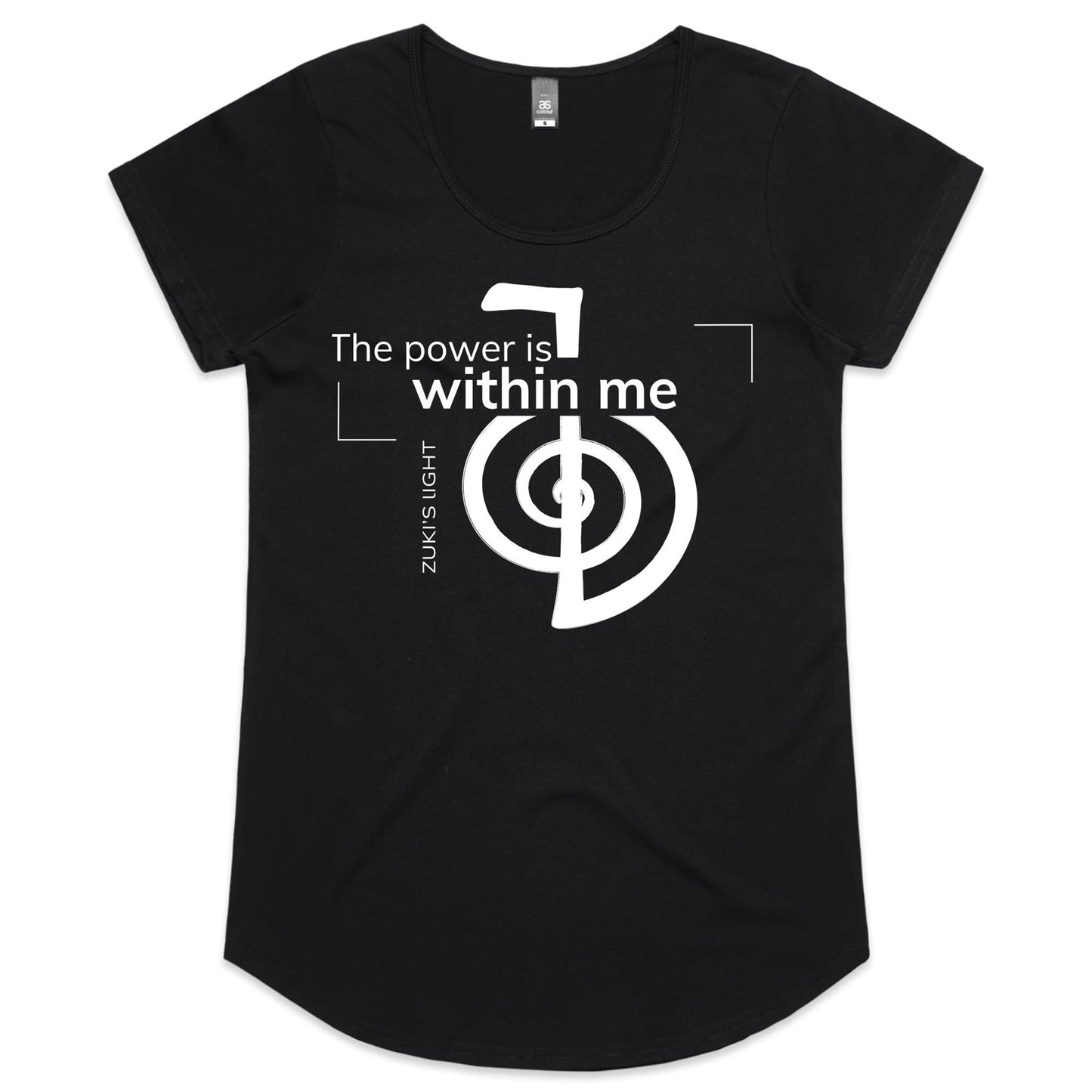 The power is within me- Zuki's Light Branded- AS Colour Mali - Womens Scoop Neck T-Shirt