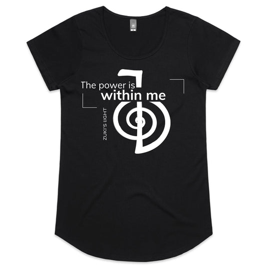 The power is within me- Zuki's Light Branded- AS Colour Mali - Womens Scoop Neck T-Shirt