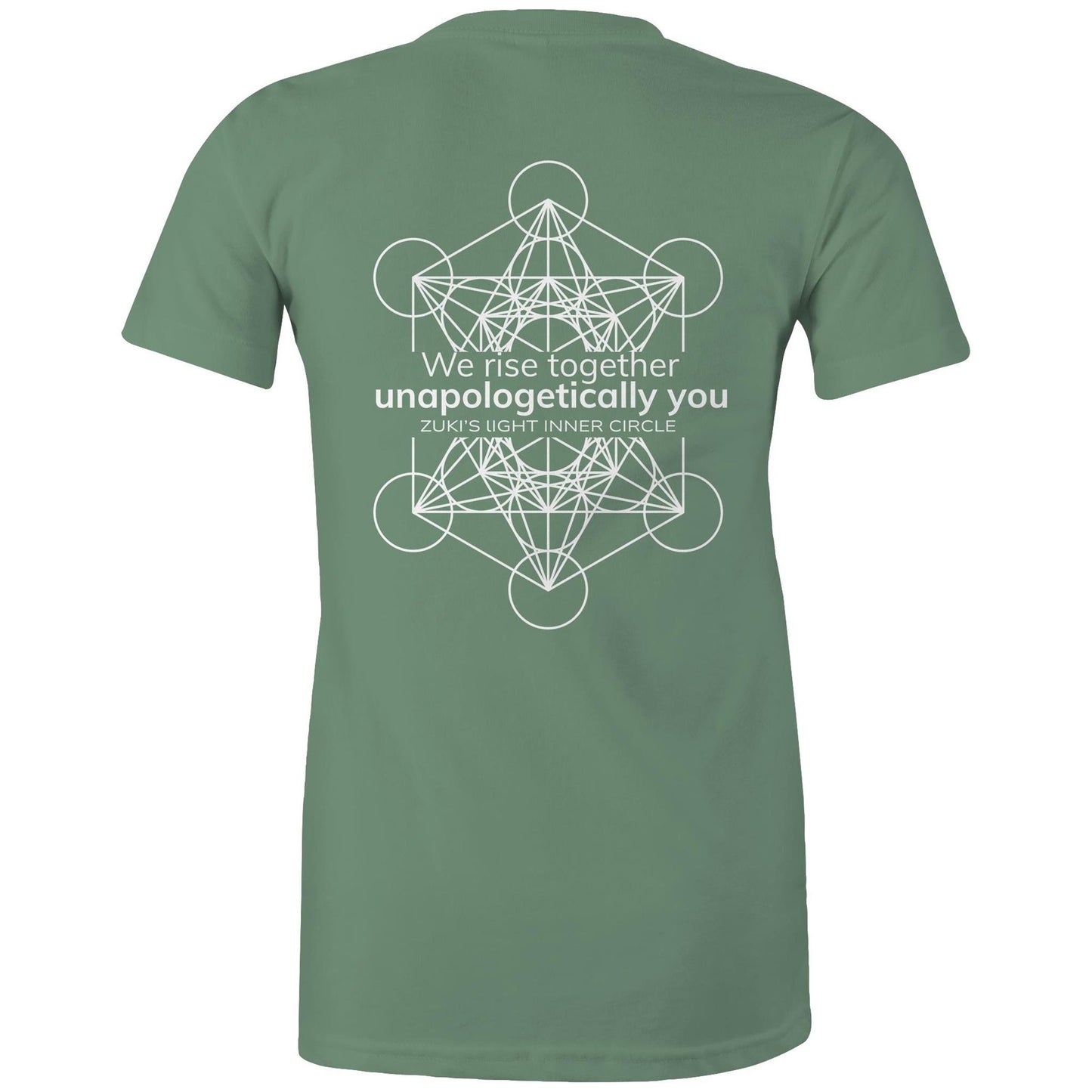 We rise together- Unapologetically you Metatrons Cube- Zuki's Light Inner Circle AS Colour - Women's Maple Tee