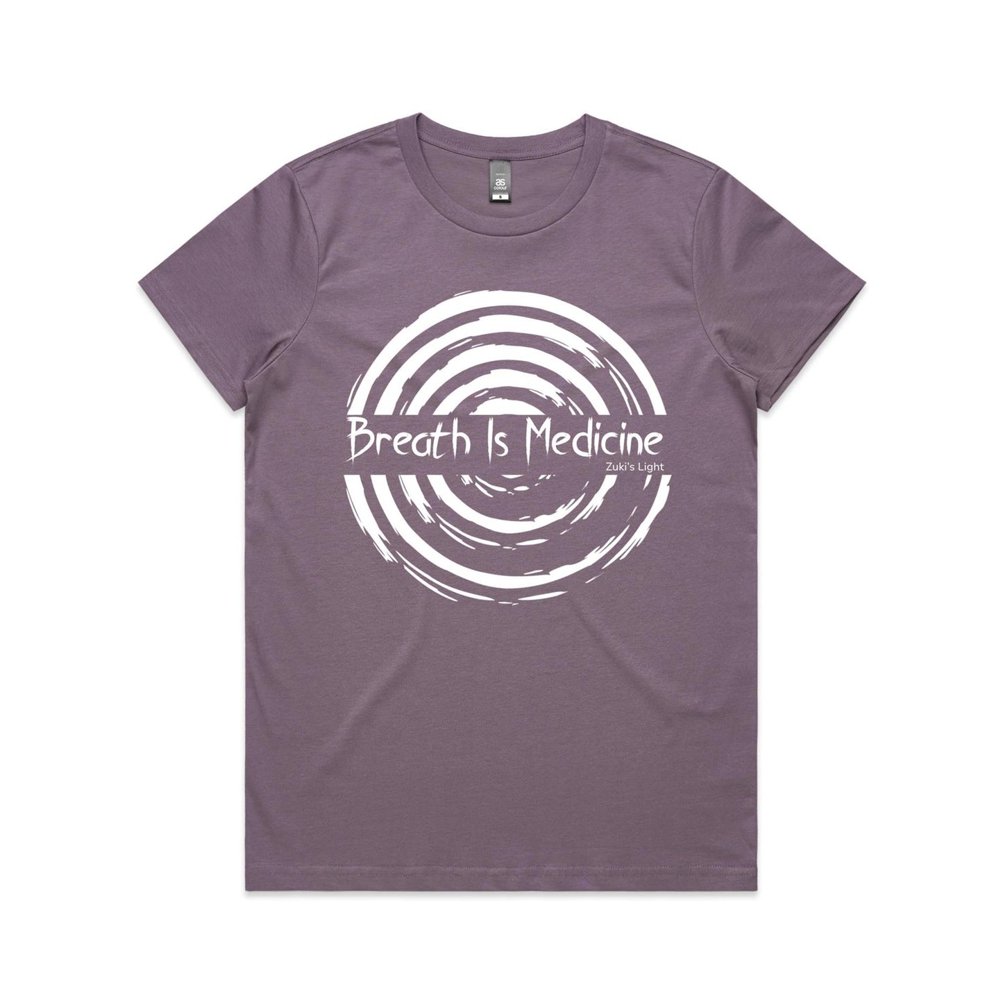 Breath Is Medicine (Front Design Only) AS Colour Women's Maple Tee