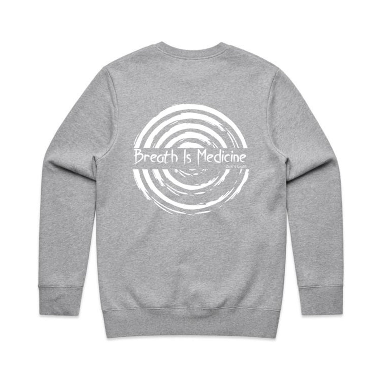 Breath Is Medicine (Back Design Only) AS Colour Stencil Crew Jumper
