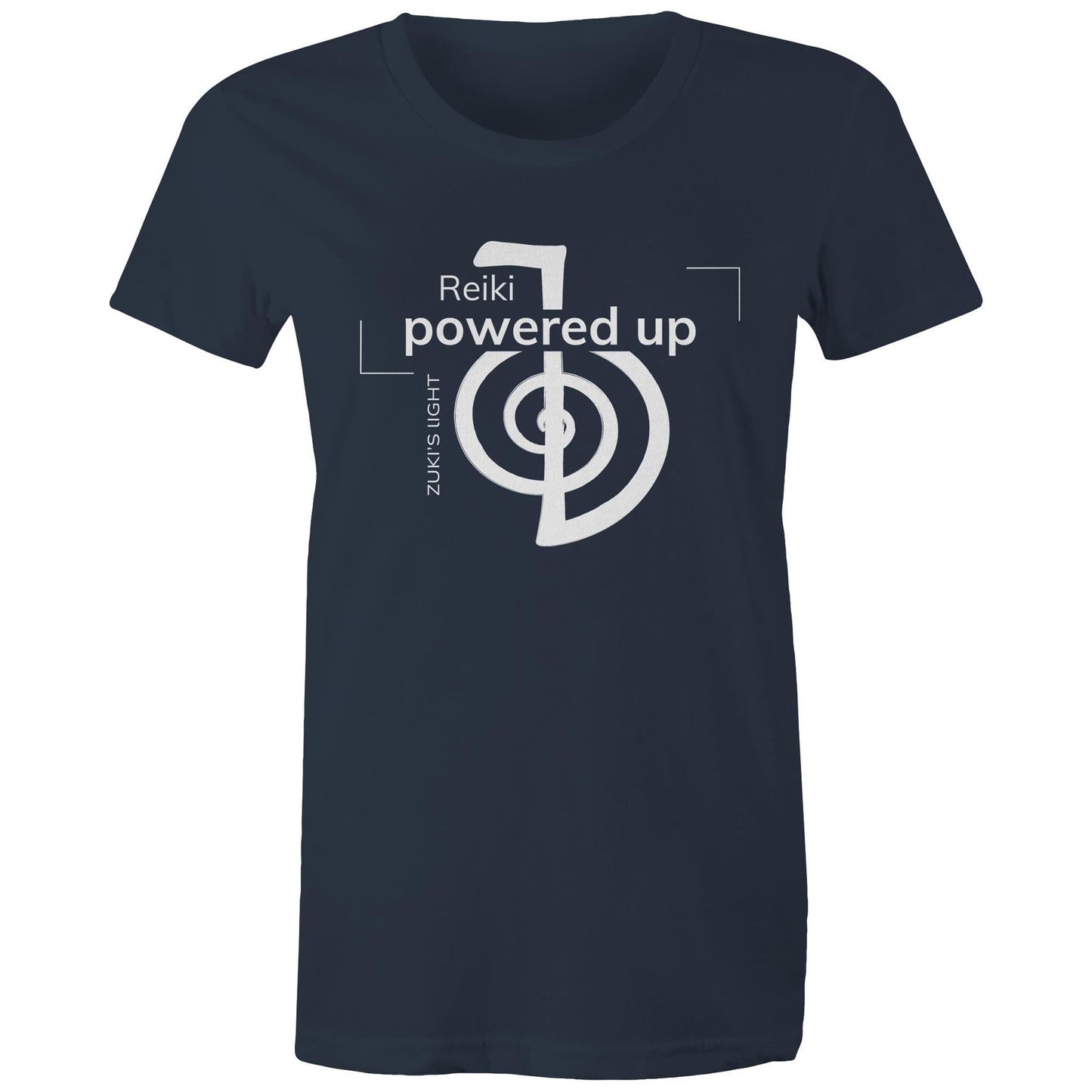 Reiki- Powered Up- Zuki's Light Branded AS Colour - Women's Maple Tee