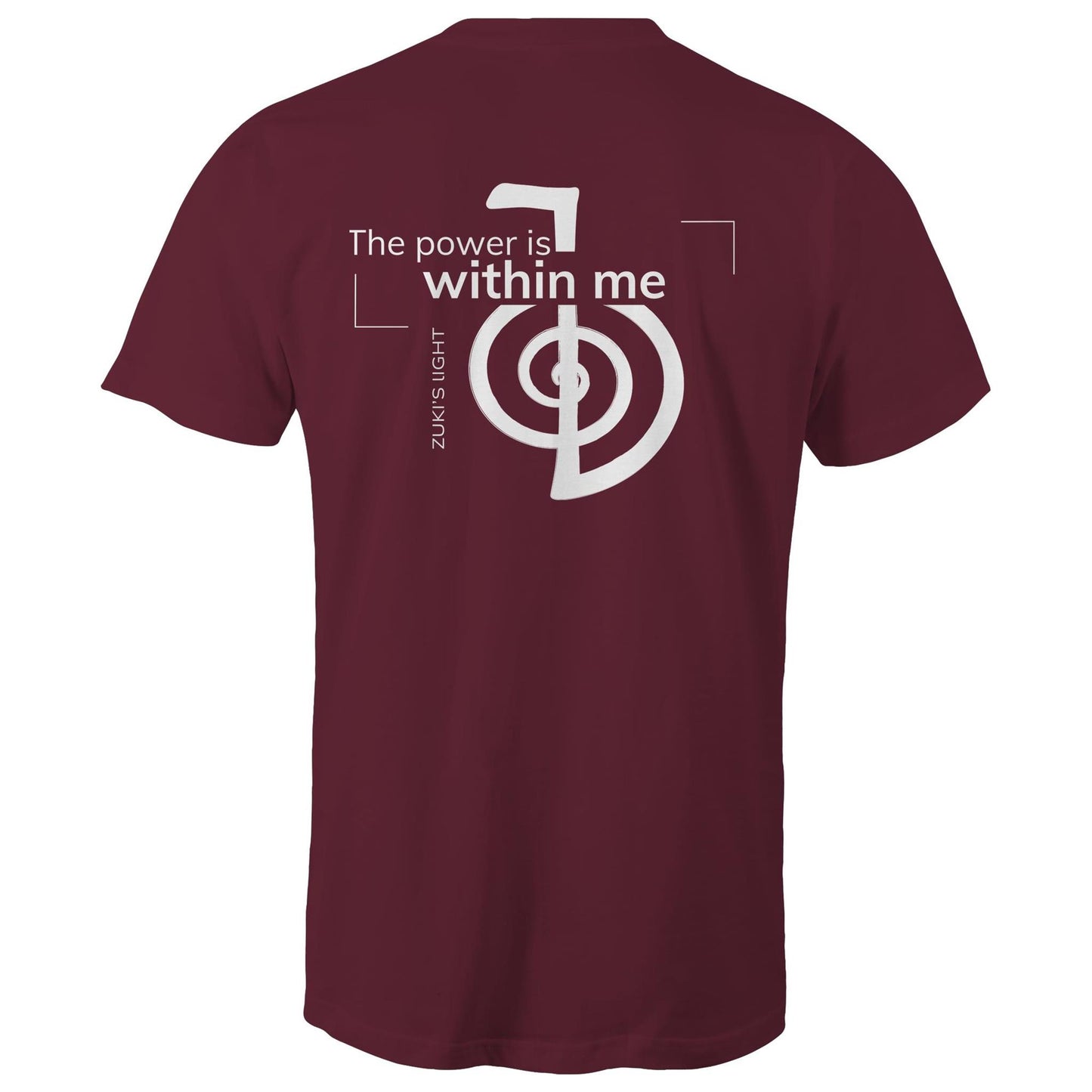 The power is within me - Reiki (back design only) Zuki's Light Branded AS Colour Staple - Mens T-Shirt