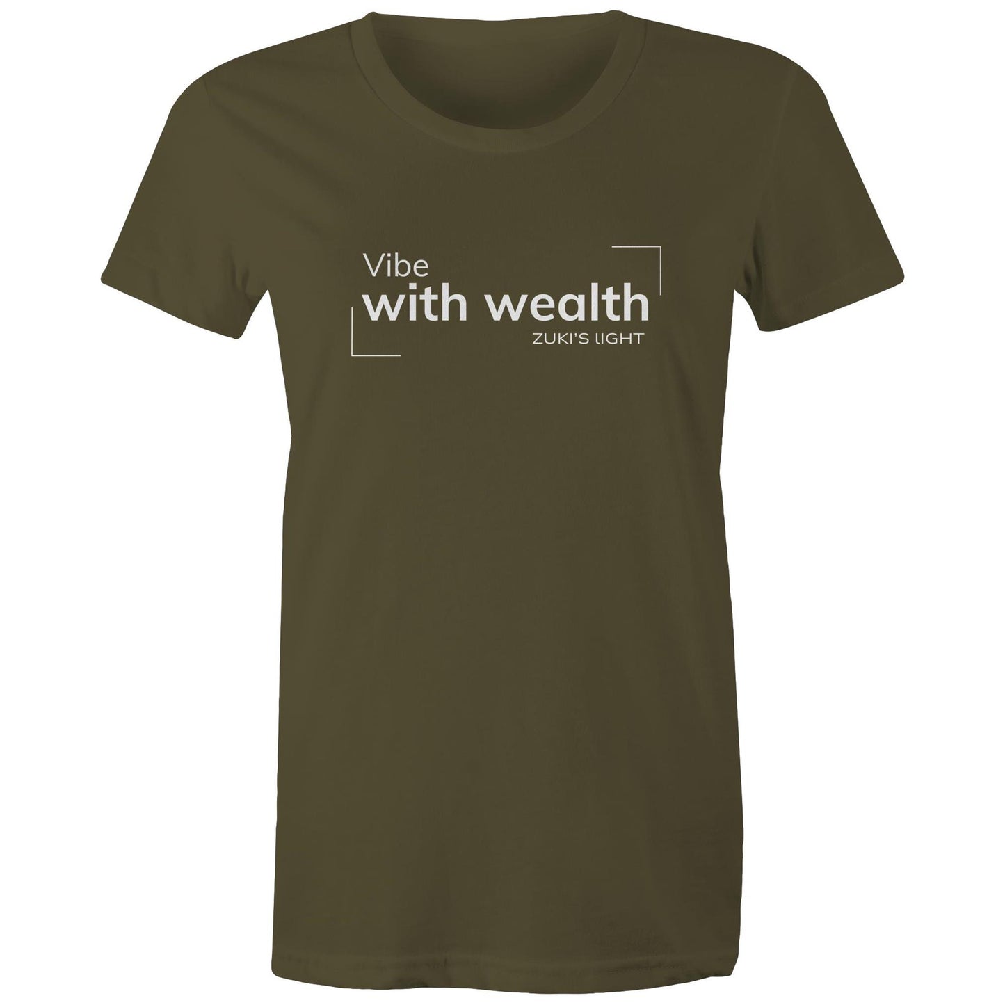 Vibe with wealth- Zuki's Light Branded AS Colour - Women's Maple Tee