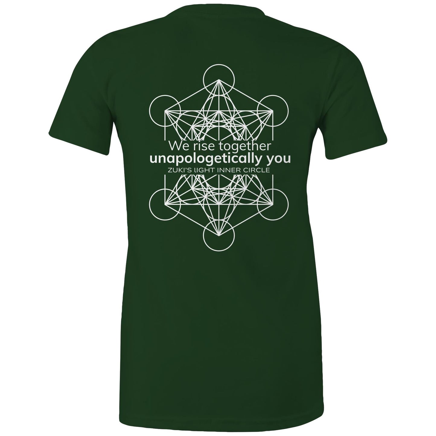 We rise together- Unapologetically you Metatrons Cube- Zuki's Light Inner Circle AS Colour - Women's Maple Tee