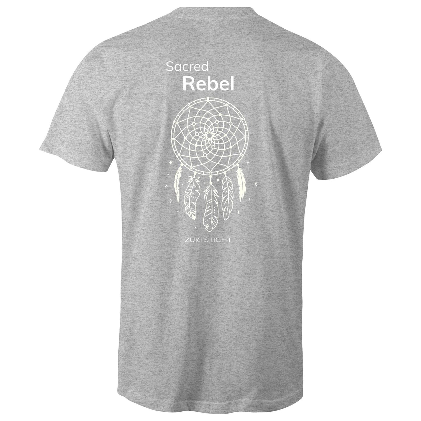 Sacred Rebel (back design only) Zuki's Light Branded AS Colour Staple - Mens T-Shirt
