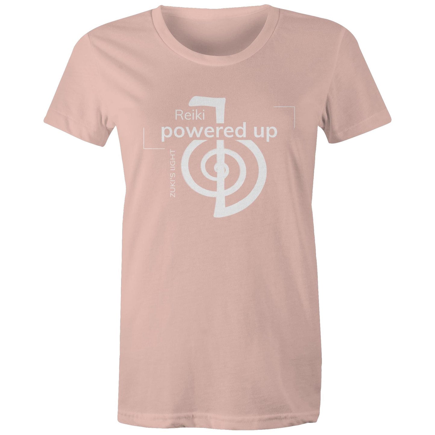 Reiki- Powered Up- Zuki's Light Branded AS Colour - Women's Maple Tee