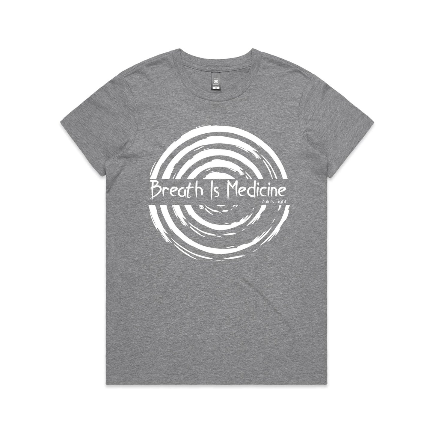 Breath Is Medicine (Front Design Only) AS Colour Women's Maple Tee