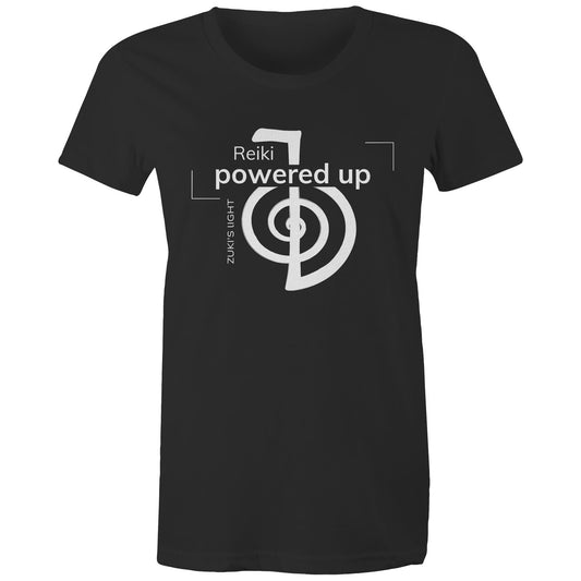 Reiki- Powered Up- Zuki's Light Branded AS Colour - Women's Maple Tee