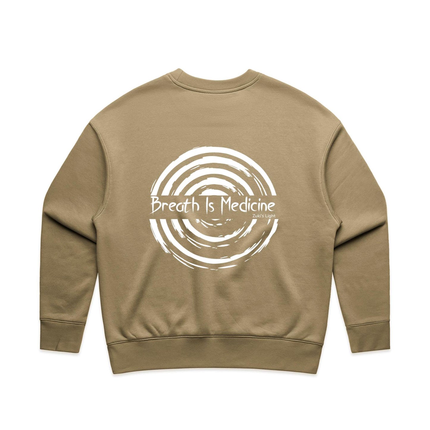 Breath Is Medicine (Back Design Only) AS Colour Wo's Relax Crew
