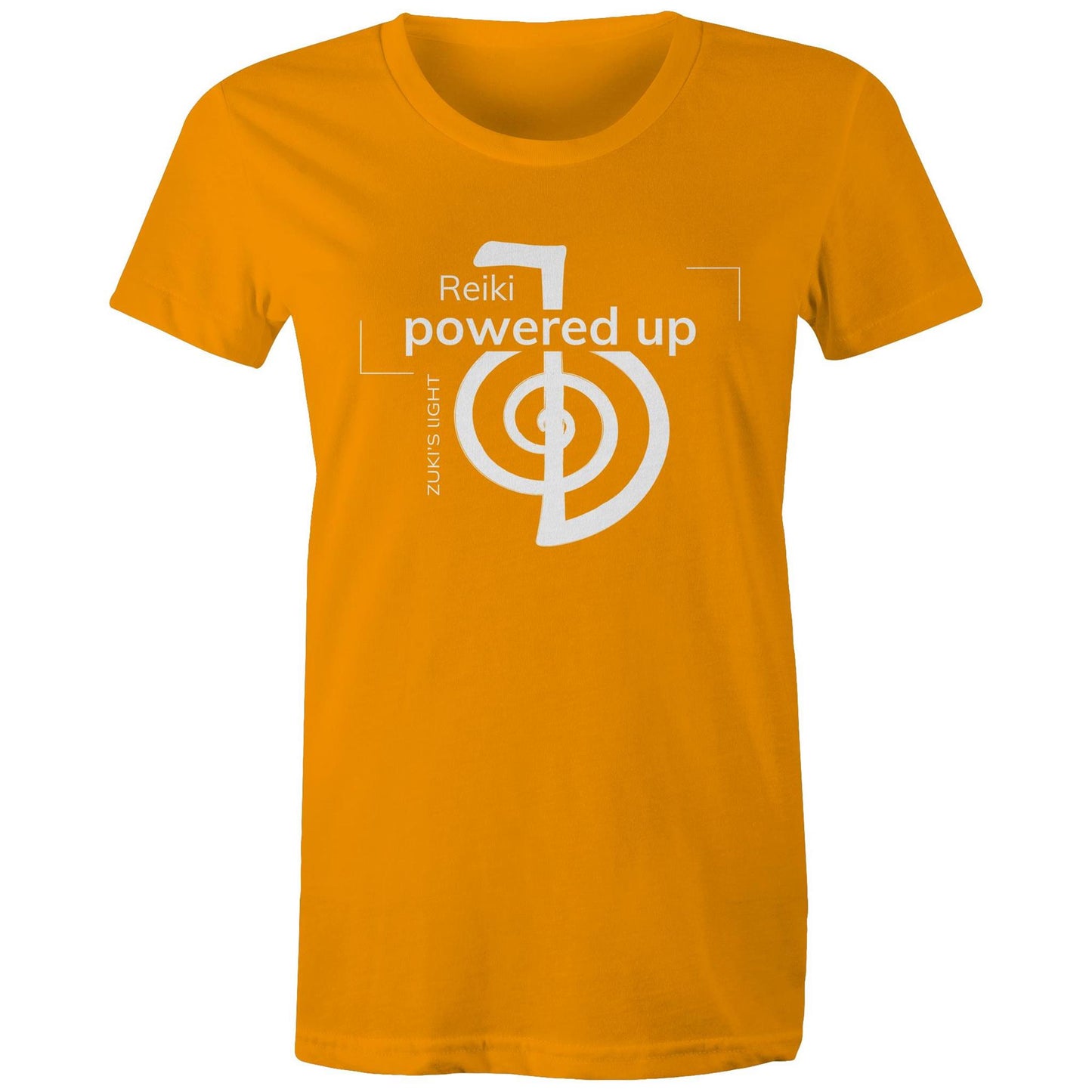 Reiki- Powered Up- Zuki's Light Branded AS Colour - Women's Maple Tee