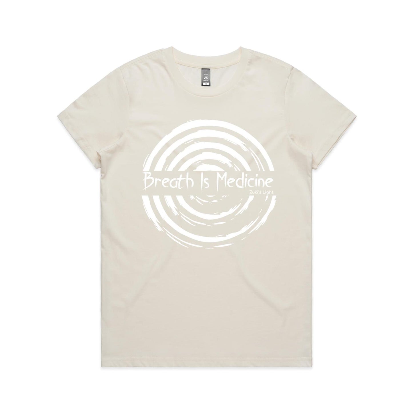 Breath Is Medicine (Front Design Only) AS Colour Women's Maple Tee
