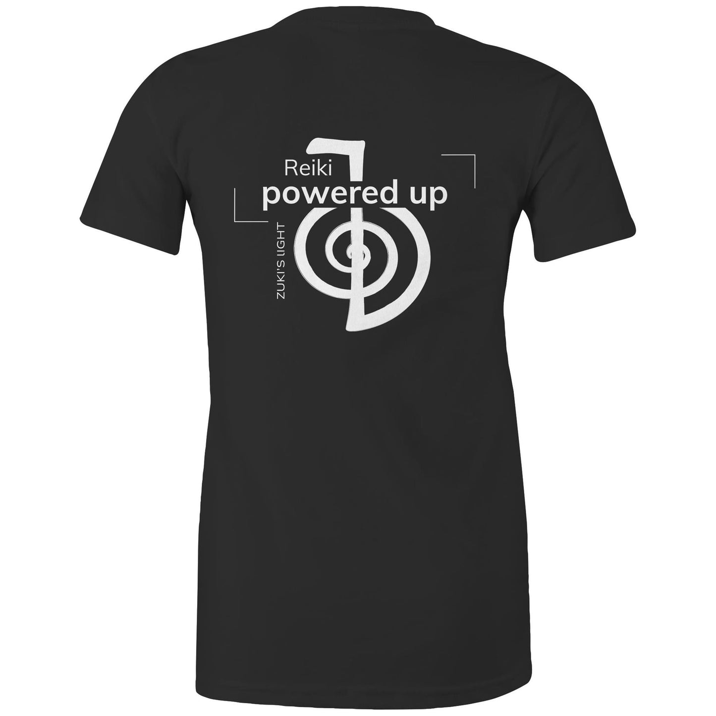 Reiki- Powered Up (back design only) Zuki's Light Branded AS Colour - Women's Maple Tee