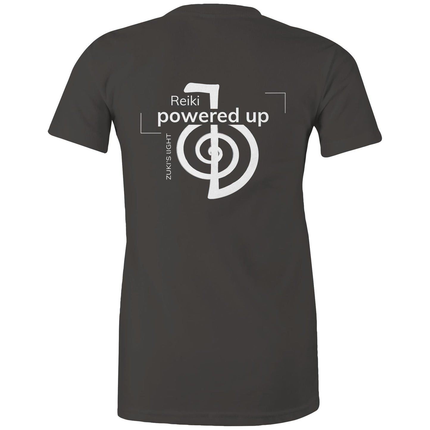 Reiki- Powered Up (back design only) Zuki's Light Branded AS Colour - Women's Maple Tee