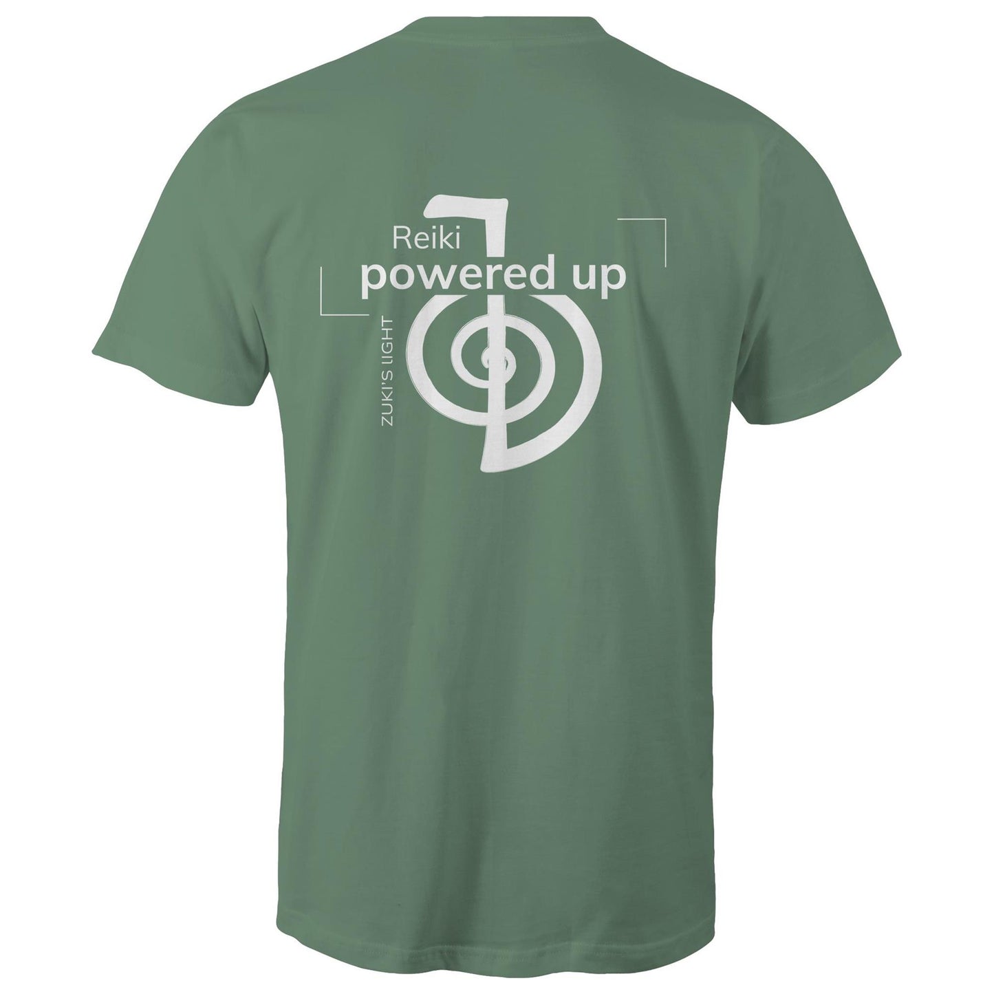 Reiki- Powered Up (back design only) Zuki's Light Branded AS Colour Staple - Mens T-Shirt