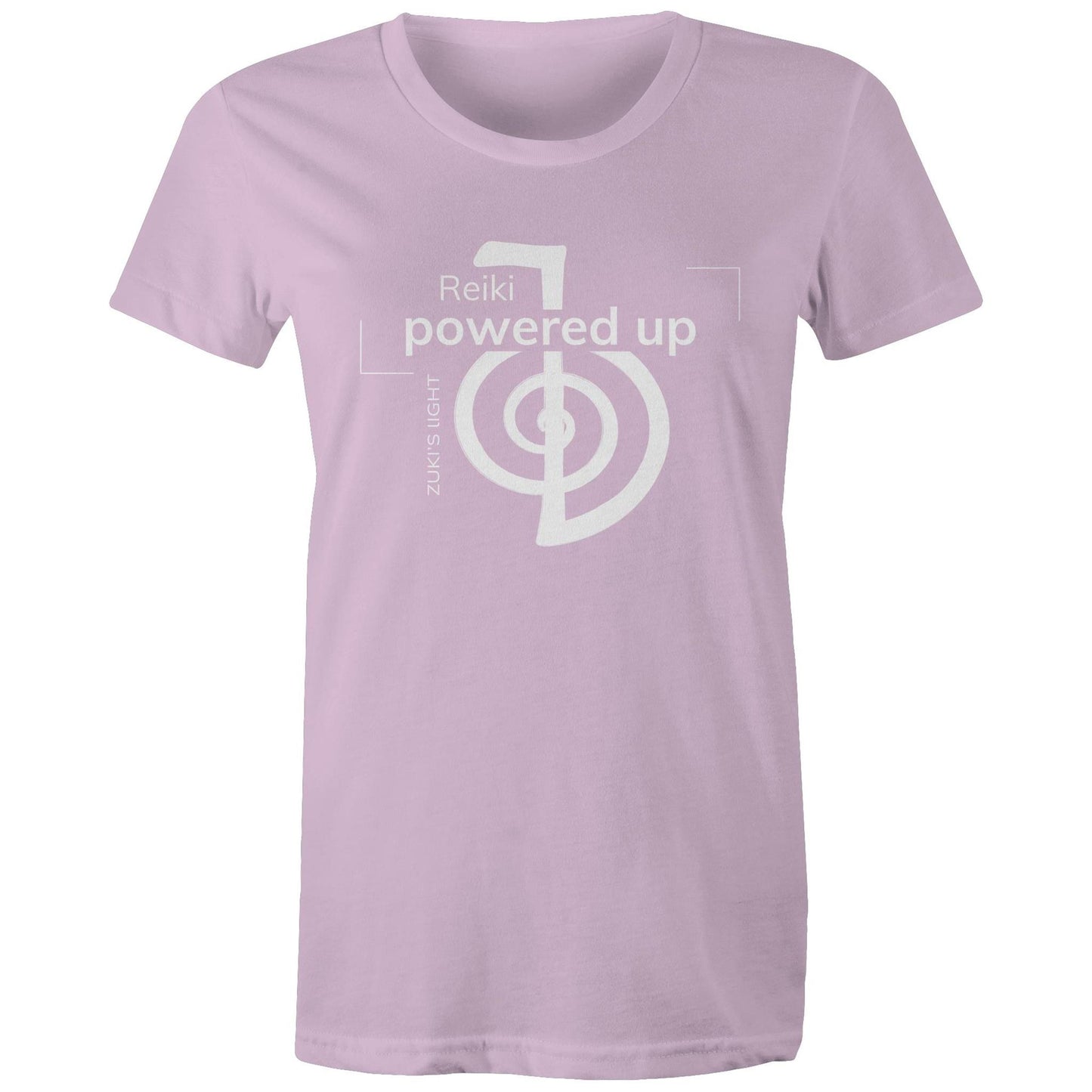 Reiki- Powered Up- Zuki's Light Branded AS Colour - Women's Maple Tee