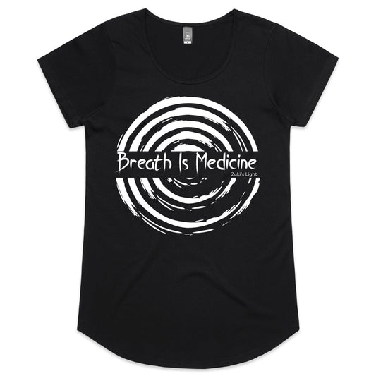 Breath Is Medicine (Front Design Only) AS Colour Mali - Womens Scoop Neck T-Shirt