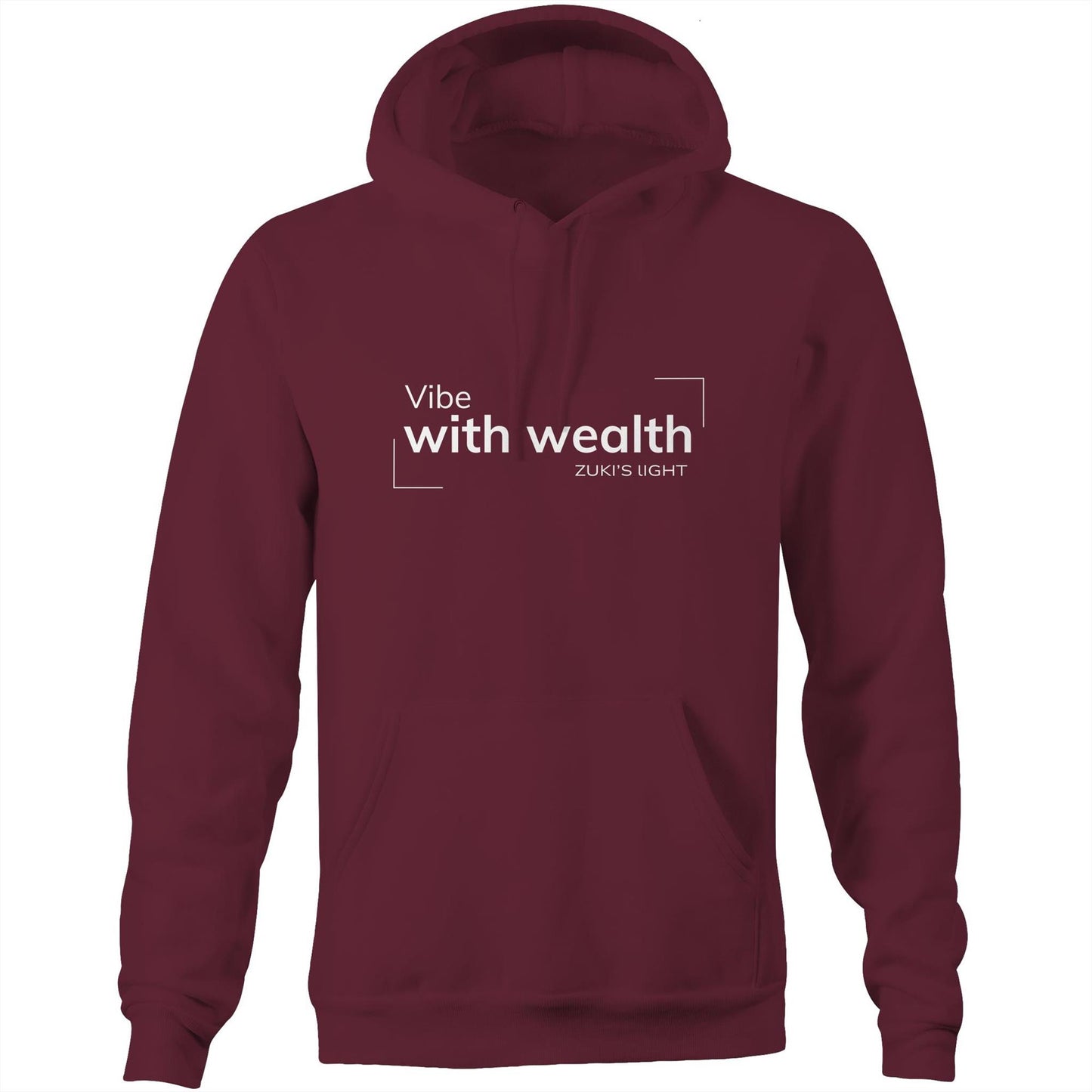Vibe with wealth- Zuki's Light Branded AS Colour Stencil - Pocket Hoodie Sweatshirt