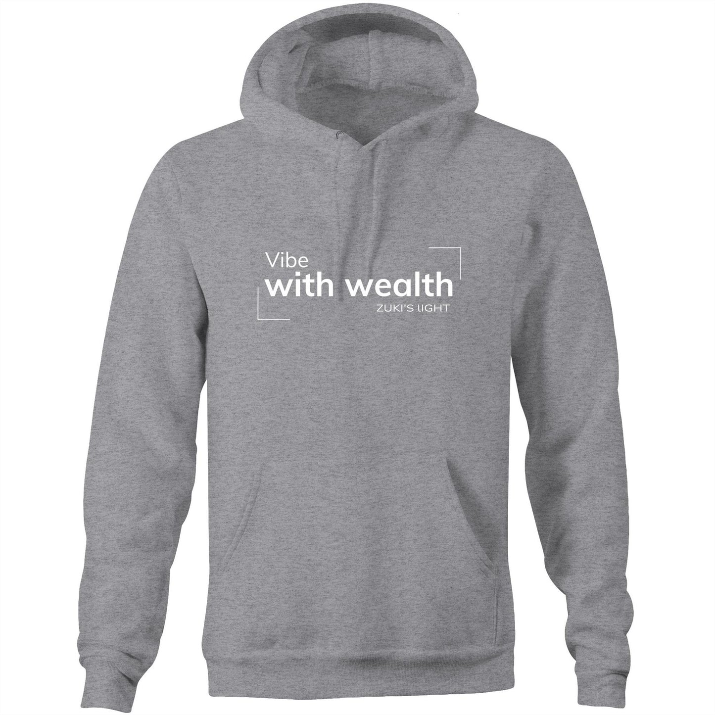 Vibe with wealth- Zuki's Light Branded AS Colour Stencil - Pocket Hoodie Sweatshirt