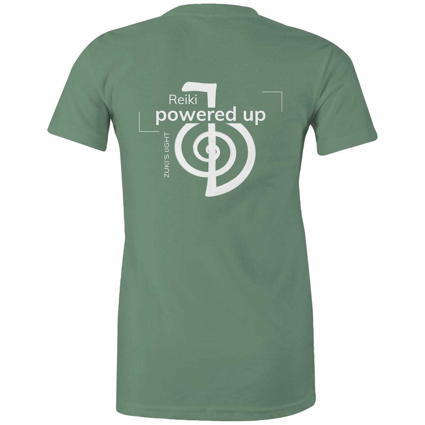 Reiki- Powered Up (back design only) Zuki's Light Branded AS Colour - Women's Maple Tee