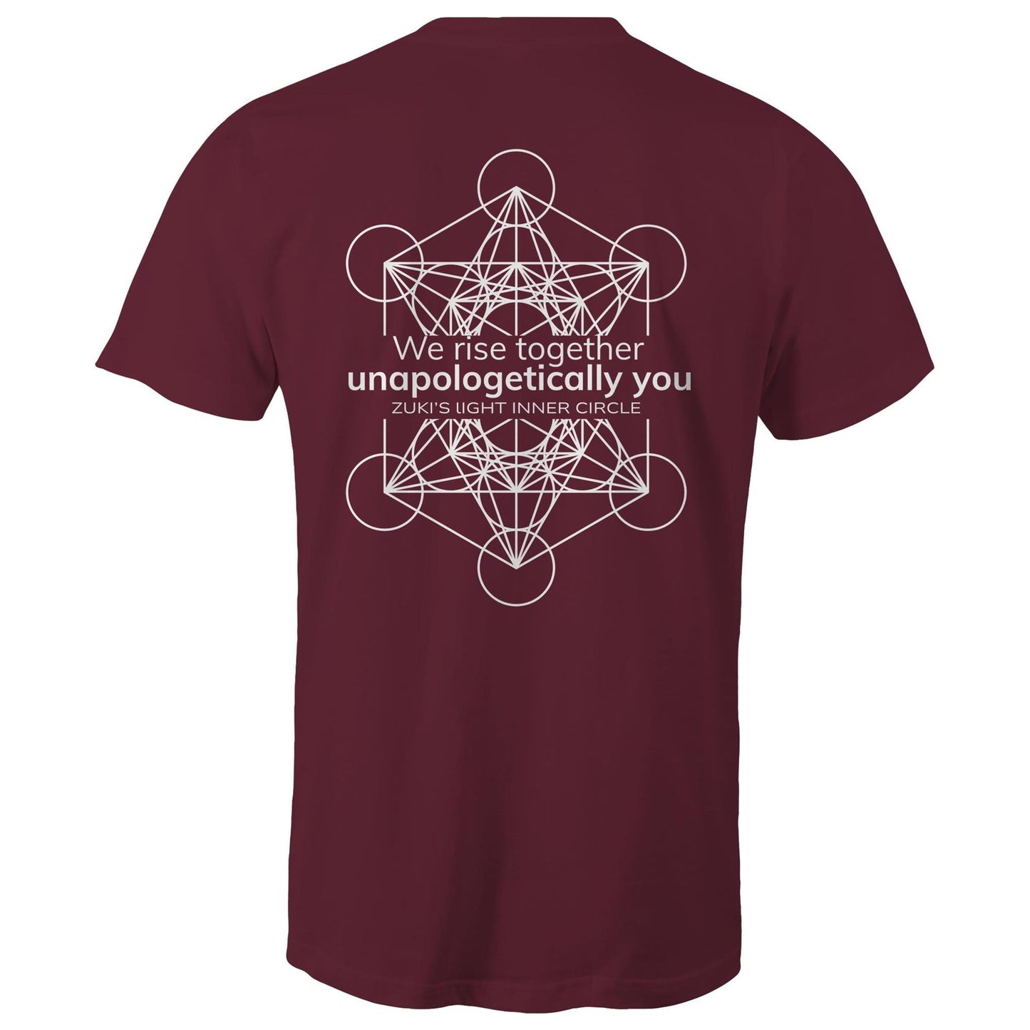 We rise together- Unapologetically you Metatron Cube- Zuki's Light Inner Circle- AS Colour Staple - Mens T-Shirt