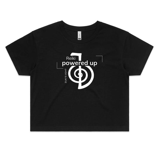 Reiki-Powered up- Zuki's Light Branded- AS Colour - Women's Crop Tee