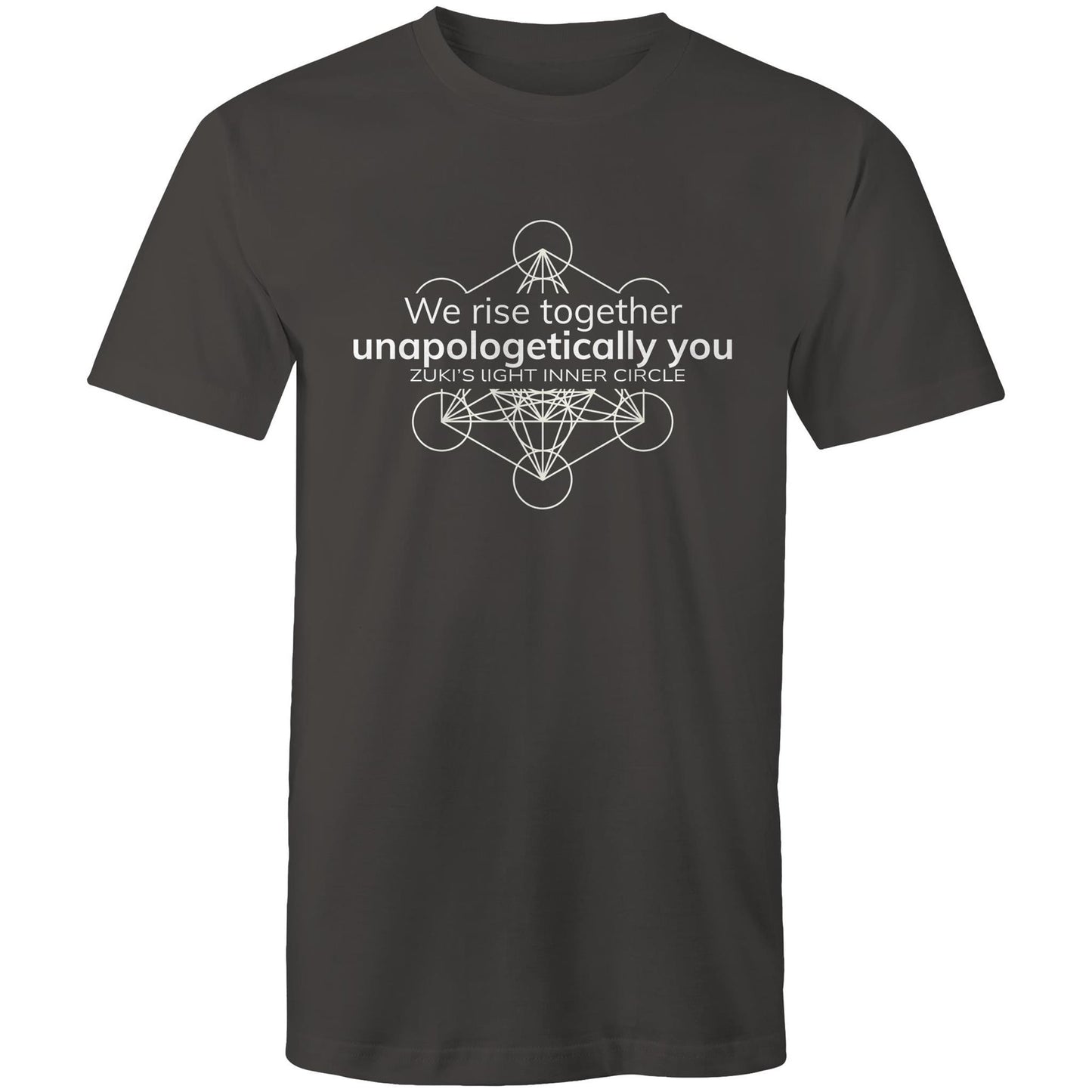 We rise together- Unapologetically you- Zuki's Light Inner Circle- Metatron's Cube- AS Colour Staple - Mens T-Shirt