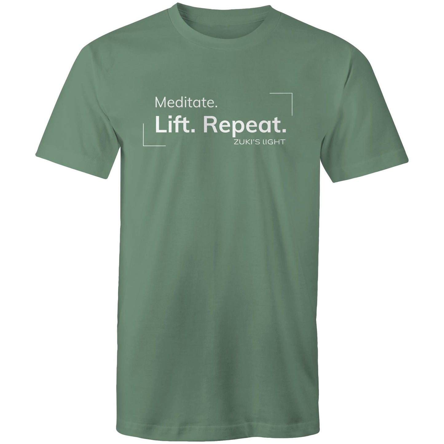 Meditate. Lift. Repeat- Zuki's Light Branded AS Colour Staple - Mens T-Shirt