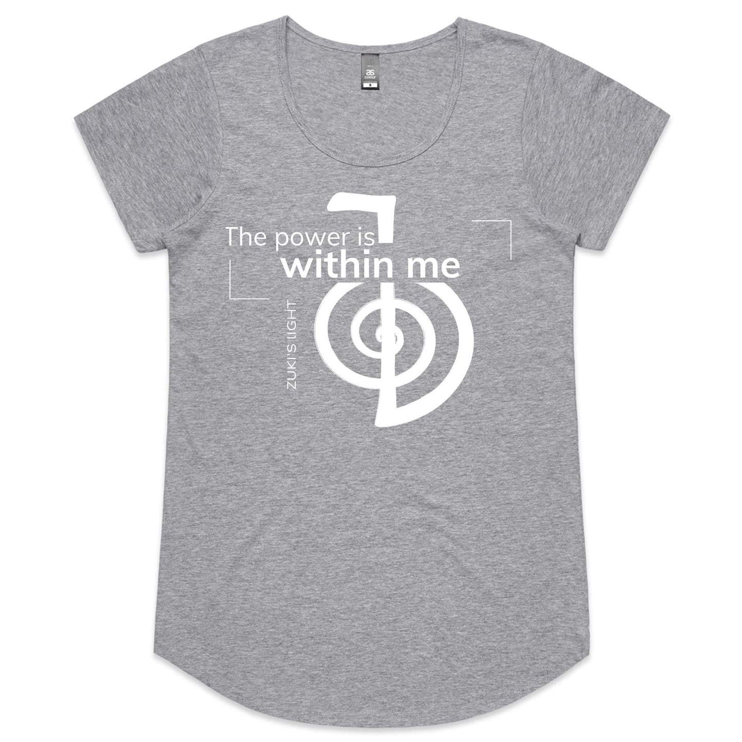 The power is within me- Zuki's Light Branded- AS Colour Mali - Womens Scoop Neck T-Shirt