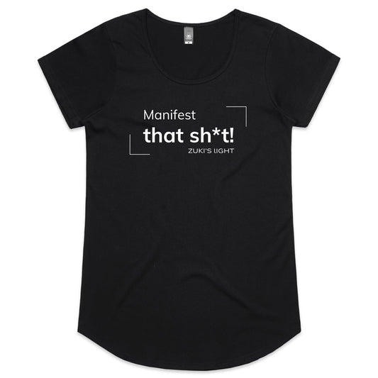 Manifest that sh*t! - Zuki's Light Branded- AS Colour Mali - Womens Scoop Neck T-Shirt