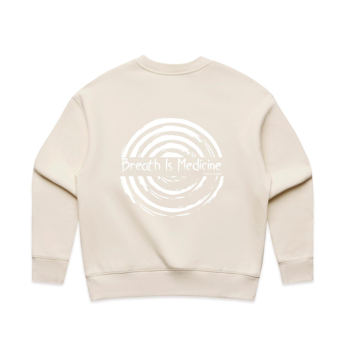 Breath Is Medicine (Back Design Only) AS Colour Wo's Relax Crew