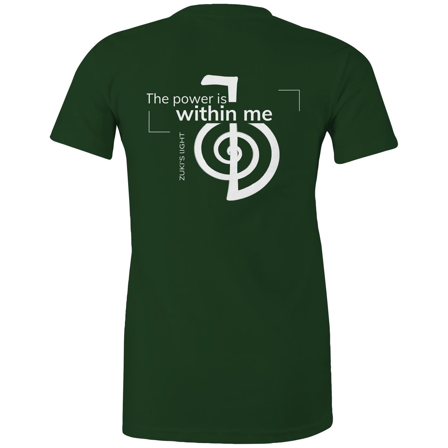 The power is within me- Reiki (back design only) Zuki's Light Branded AS Colour - Women's Maple Tee