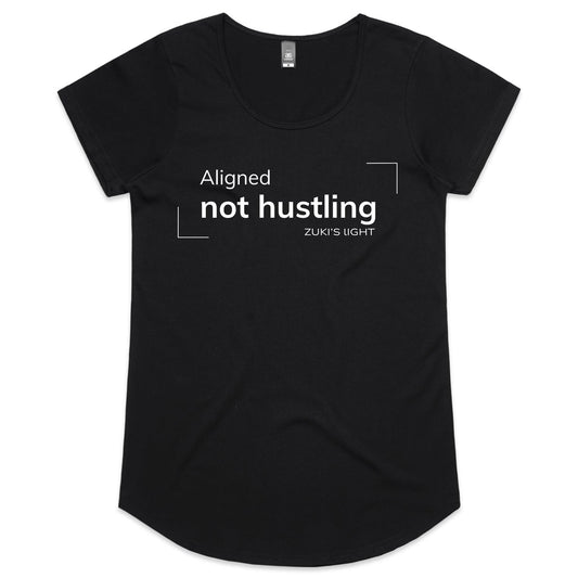 Aligned not hustling - Zuki's Light Branded - AS Colour Mali - Womens Scoop Neck T-Shirt