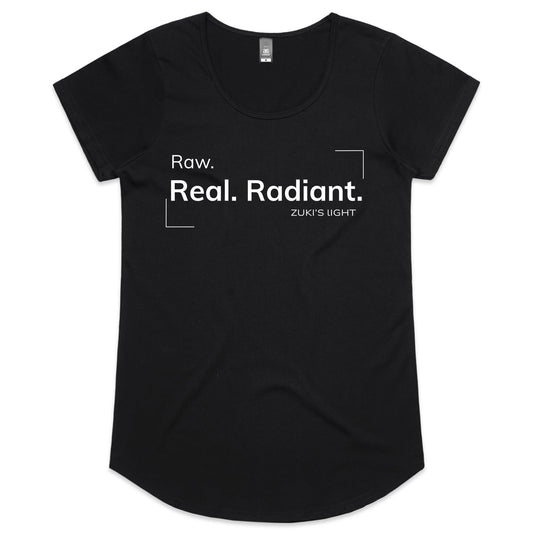 Raw. Real. Radiant- Zuki's Light Branded AS Colour Mali - Womens Scoop Neck T-Shirt