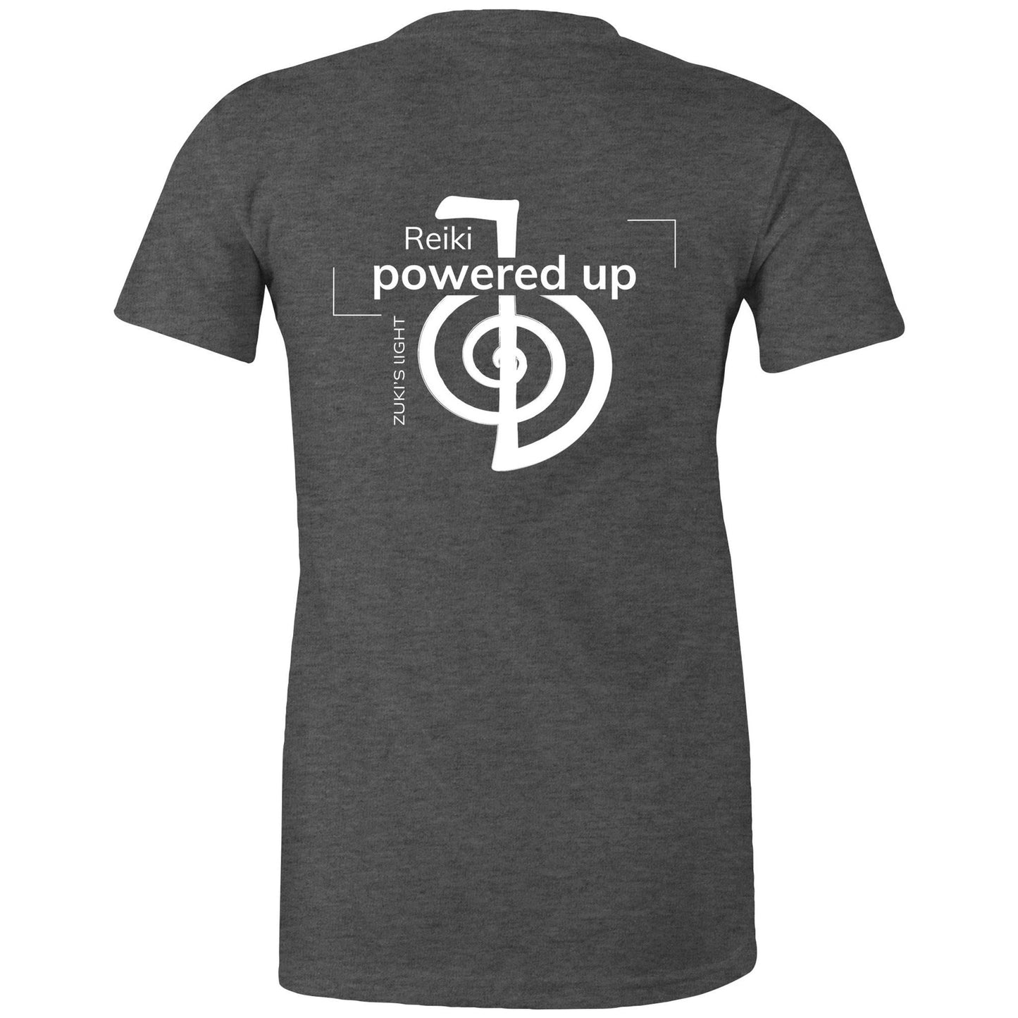 Reiki- Powered Up (back design only) Zuki's Light Branded AS Colour - Women's Maple Tee