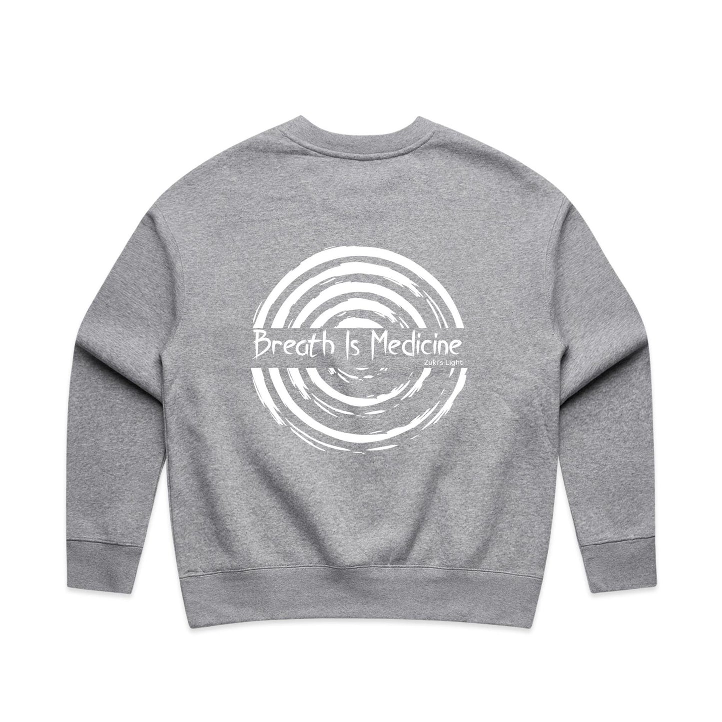 Breath Is Medicine (Back Design Only) AS Colour Wo's Relax Crew