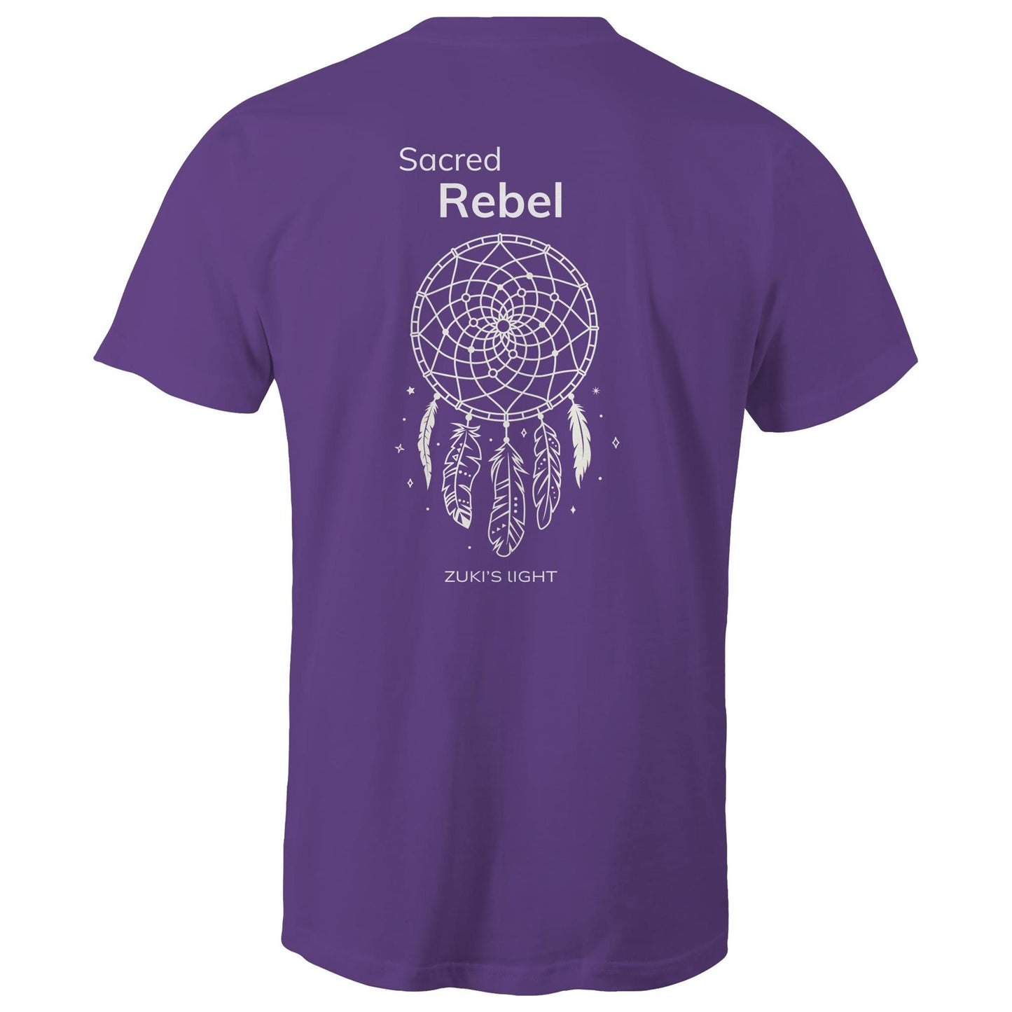 Sacred Rebel (back design only) Zuki's Light Branded AS Colour Staple - Mens T-Shirt