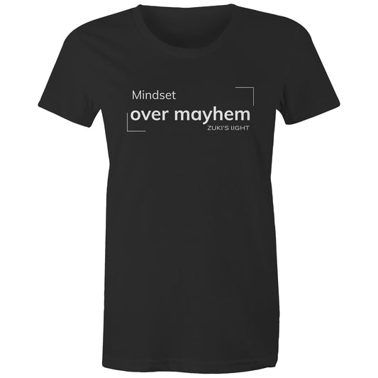 Mindset over mayhem- Zuki's Light Branded AS Colour - Women's Maple Tee