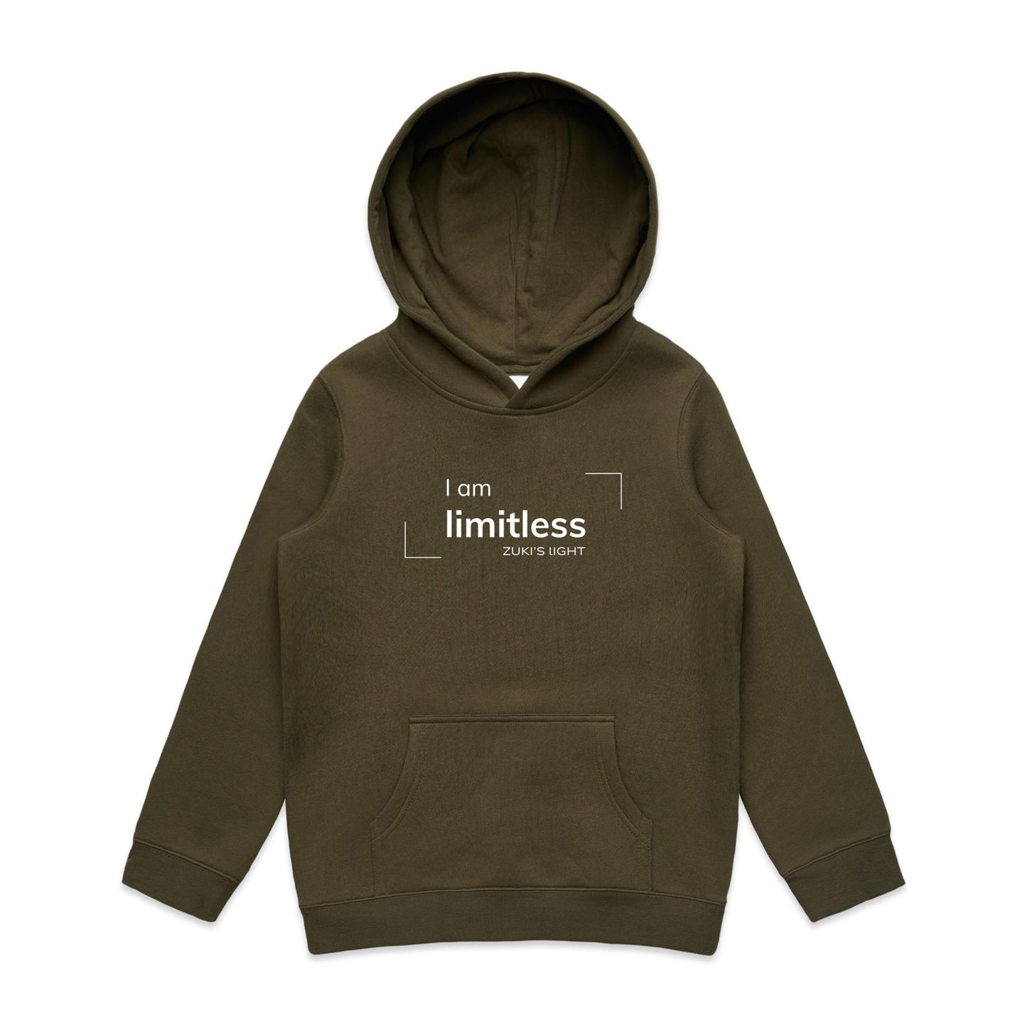 I am limitless- Zuki's Light Branded AS Colour - Youth Supply Hood