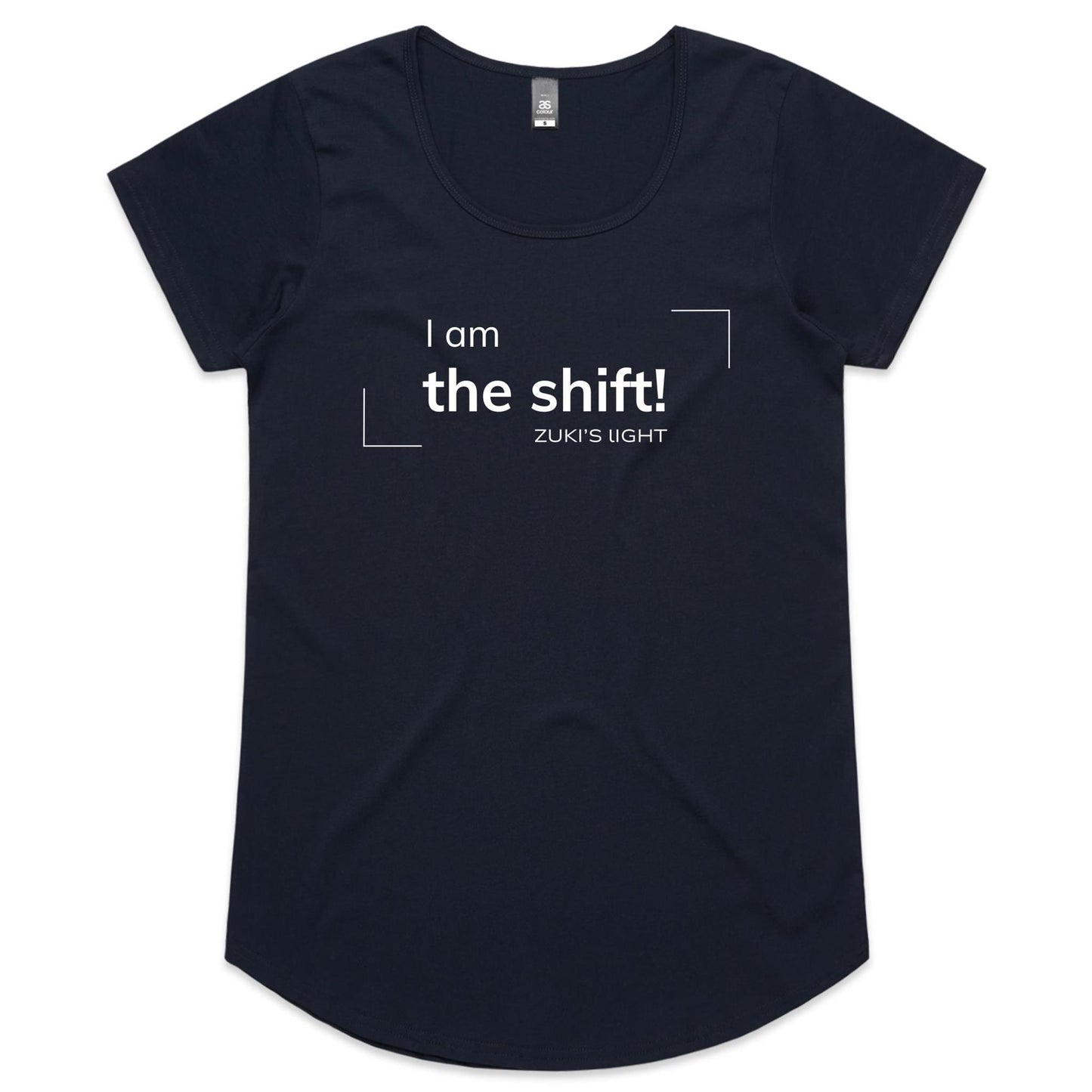 I am the shift - Zuki's Light Branded- AS Colour Mali - Womens Scoop Neck T-Shirt