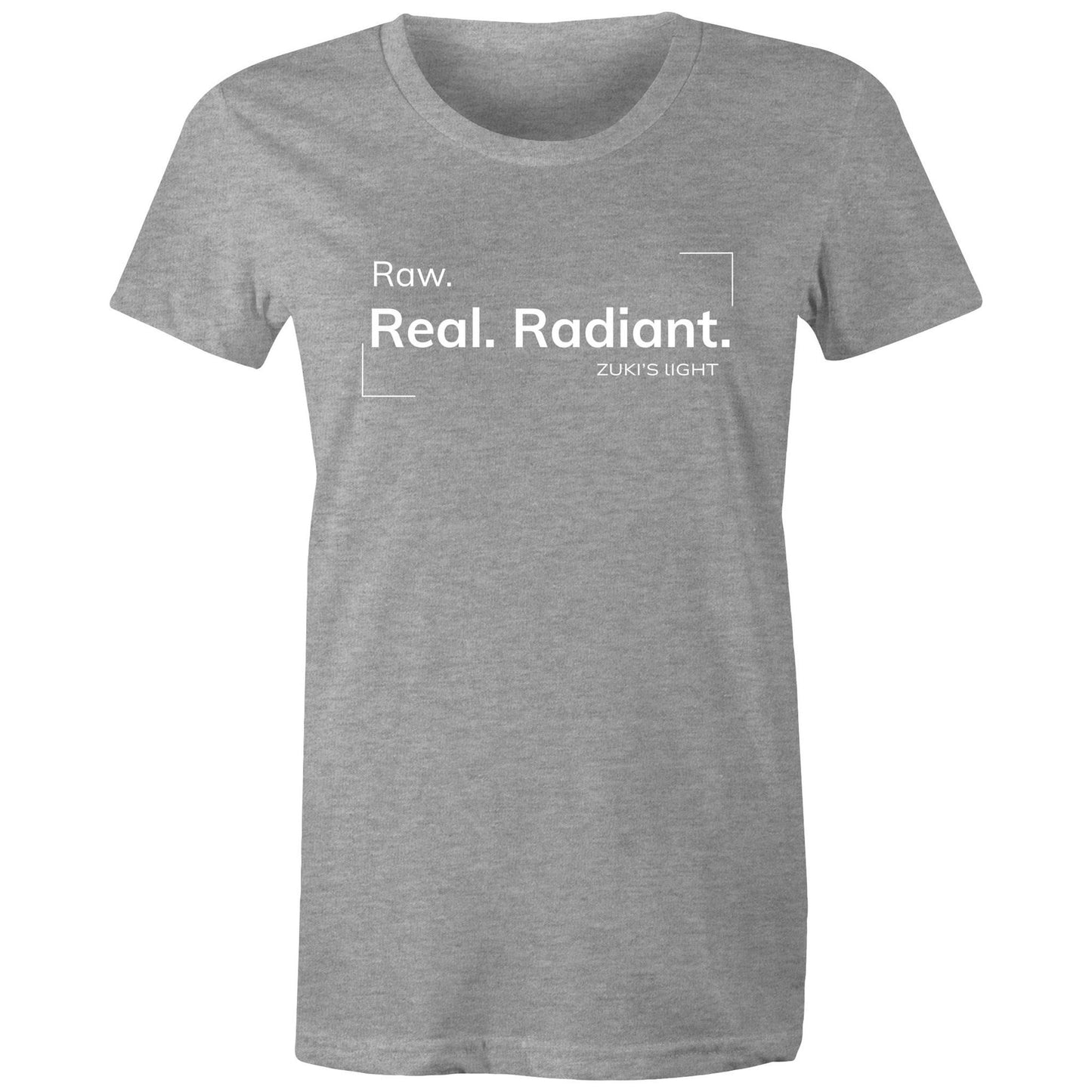Raw. Real. Radiant - Zuki's Light Branded AS Colour - Women's Maple Tee