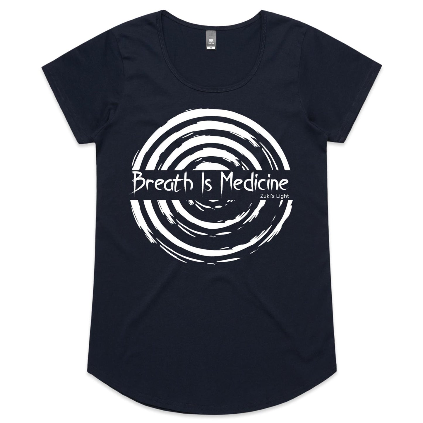 Breath Is Medicine (Front Design Only) AS Colour Mali - Womens Scoop Neck T-Shirt
