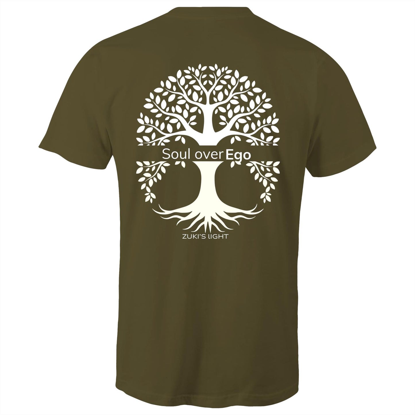Soul over ego (back design only) Zuki's Light Branded AS Colour Staple - Mens T-Shirt