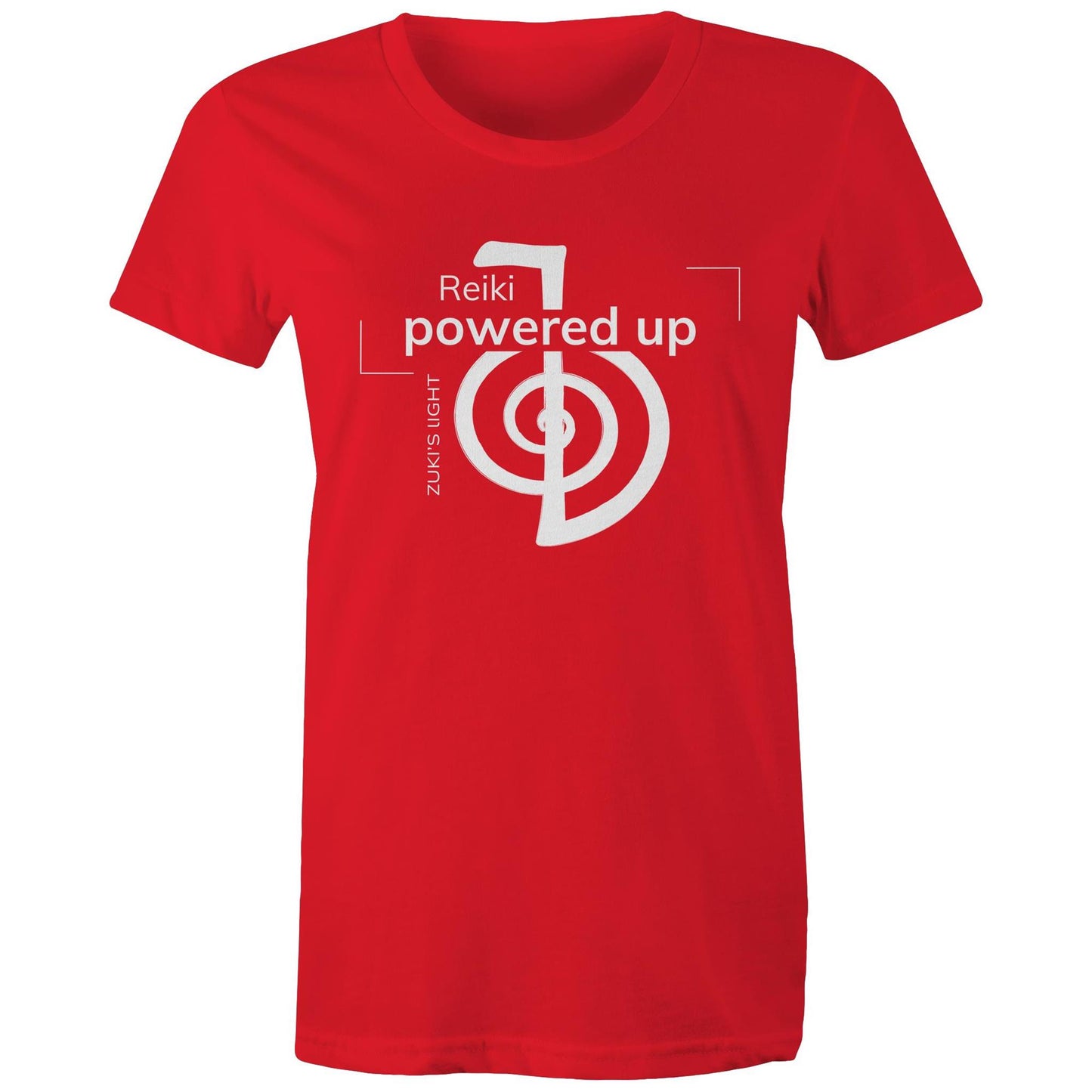 Reiki- Powered Up- Zuki's Light Branded AS Colour - Women's Maple Tee