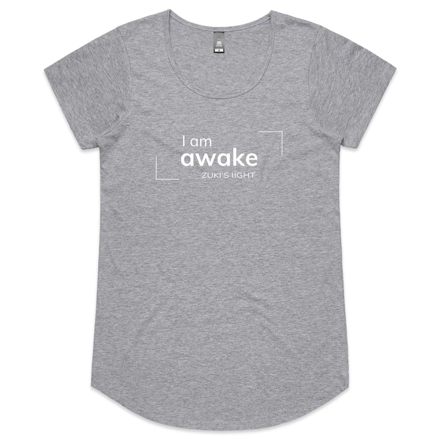 I am awake- Zuki's Light Branded- AS Colour Mali - Womens Scoop Neck T-Shirt