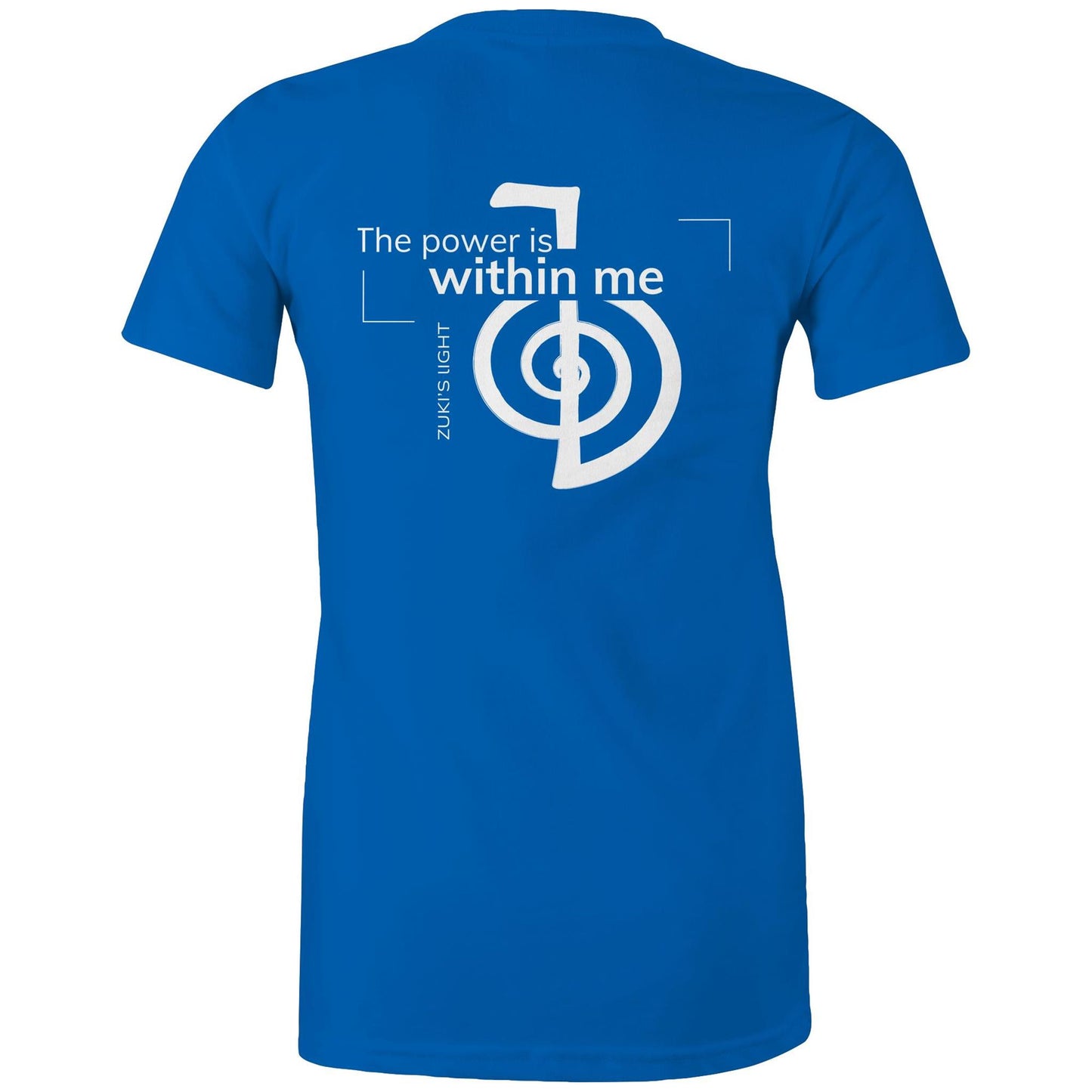 The power is within me- Reiki (back design only) Zuki's Light Branded AS Colour - Women's Maple Tee