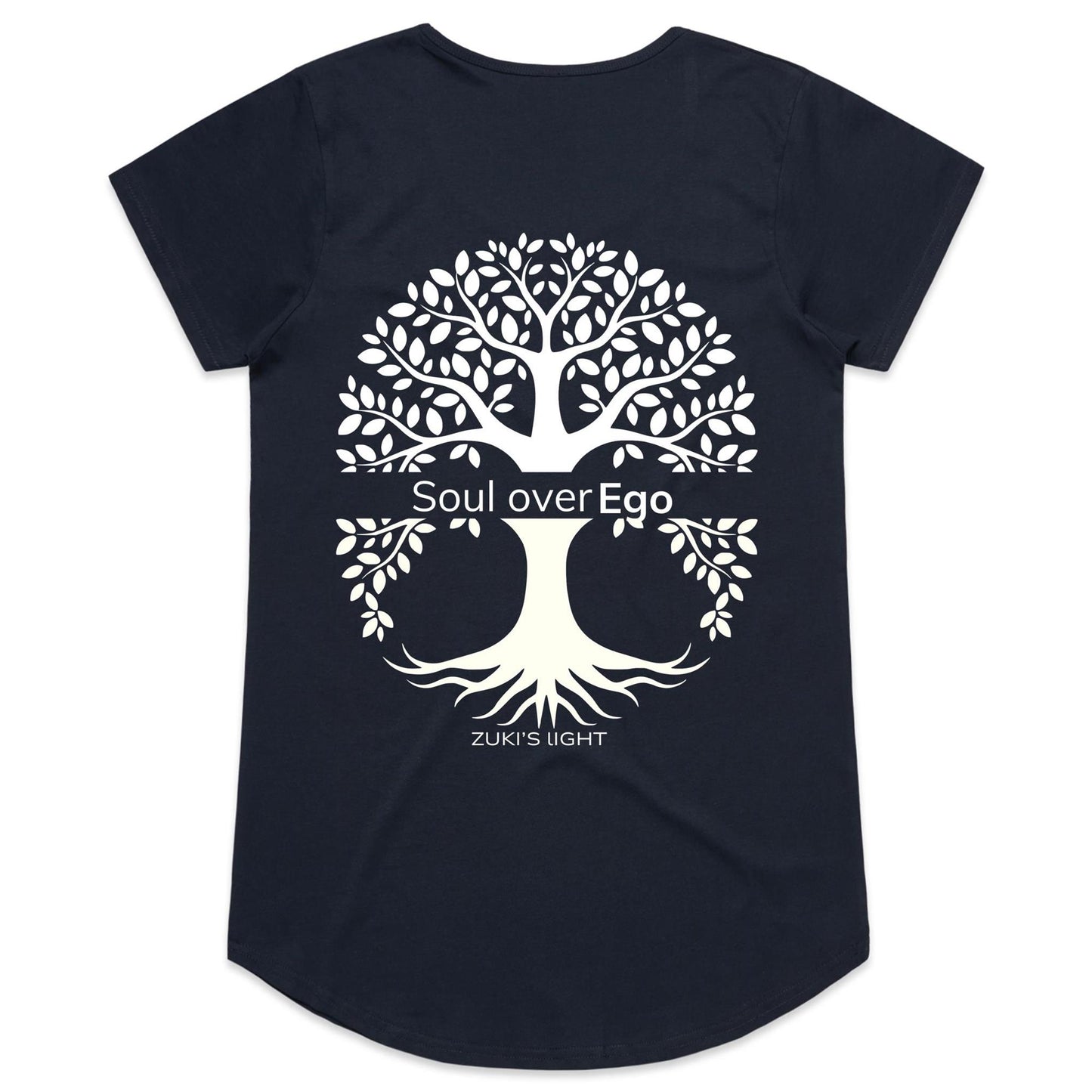 Soul over Ego (back design only) Zuki's Light Branded AS Colour Mali - Womens Scoop Neck T-Shirt