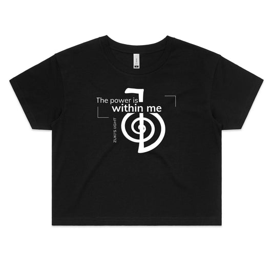 The power is within me- Zuki's Light Branded- AS Colour - Women's Crop Tee