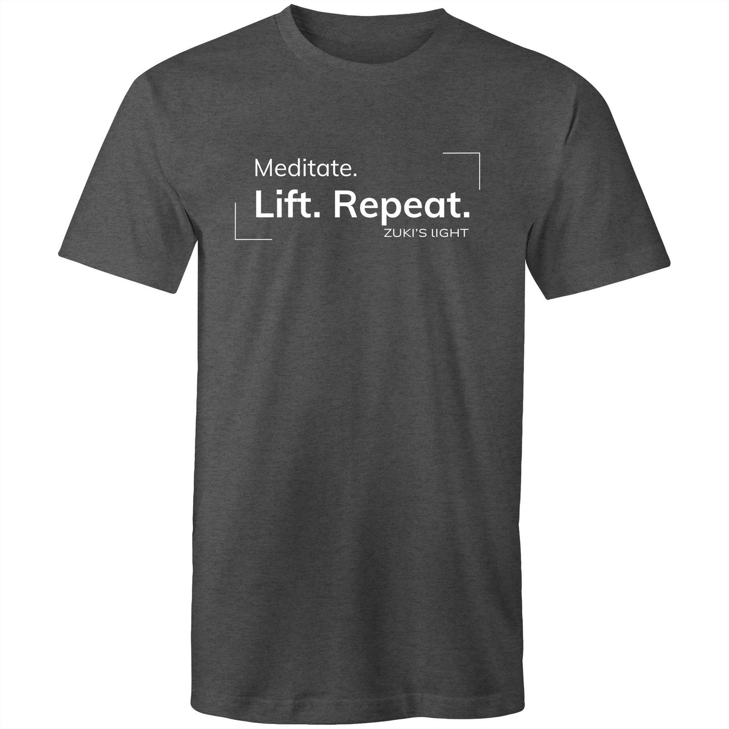 Meditate. Lift. Repeat- Zuki's Light Branded AS Colour Staple - Mens T-Shirt